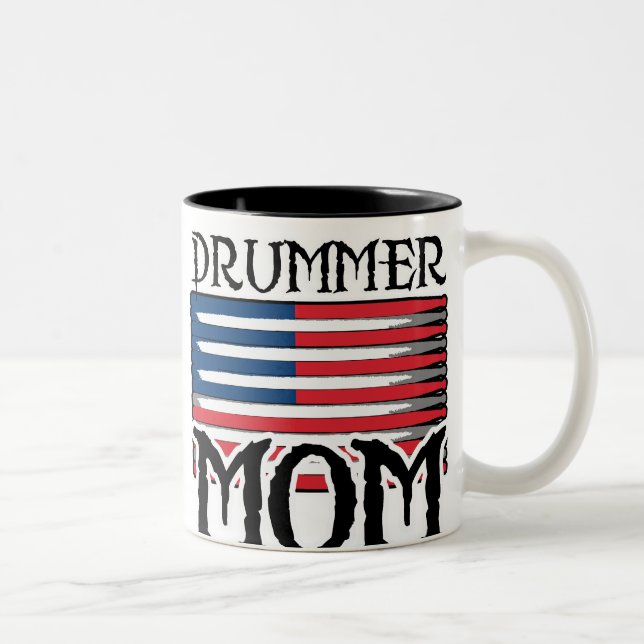 Drummer Mum Two-Tone Coffee Mug (Right)