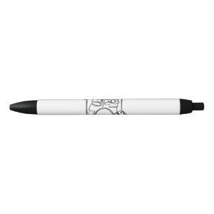 Drummer Music Design One-Line Drums Black Ink Pen