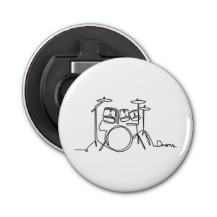 Drummer Music Design One-Line Drums  Bottle Opener