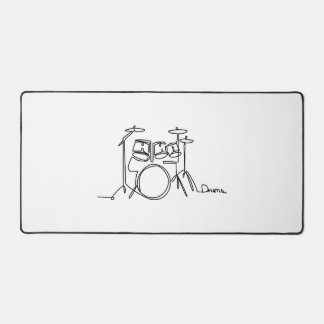 Drummer Music Design One-Line Drums Desk Mat