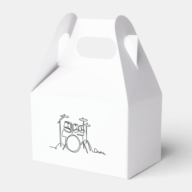 Drummer Music Design One-Line Drums  Favour Box (Front Side)