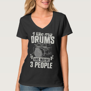 Drummer Music Rock Musician Percussion Drum Set D T-Shirt