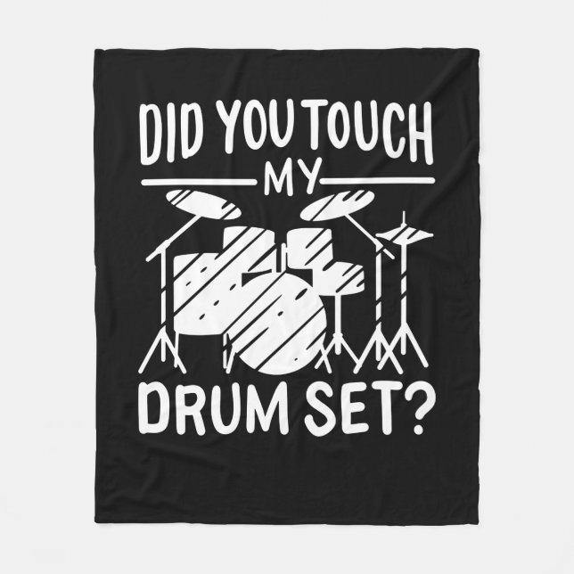 Drummer - My Drum Set Fleece Blanket (Front)