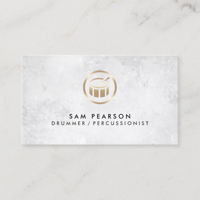 Drummer Percussionist Drums Icon Business Card (Front)
