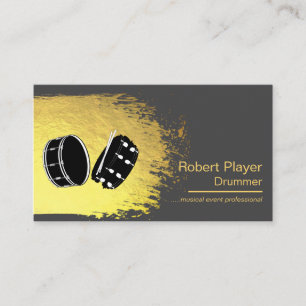 Drummer Percussionist Musical Event Drums Djs Business Card
