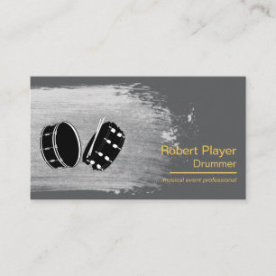 Drummer Percussionist Musical Event Drums Djs Business Card