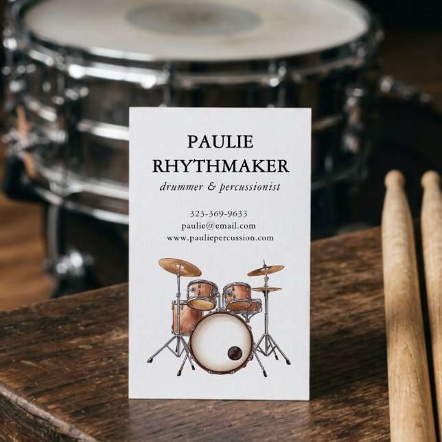 Drummer Percussionist Musician  Business Card (Creator Uploaded)