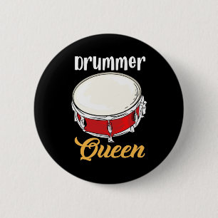 Drummer Queen 6 Cm Round Badge
