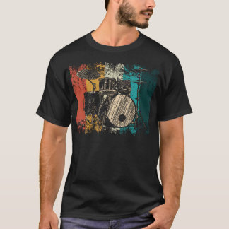 Drummer Retro Drum Set Drumset T-Shirt