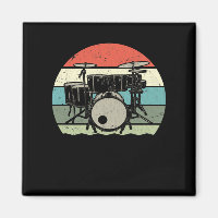 Drummer Retro Drumset Rock Band Drum Musician