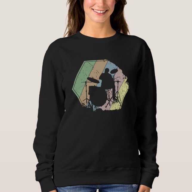 Drummer Retro Sweatshirt (Front)