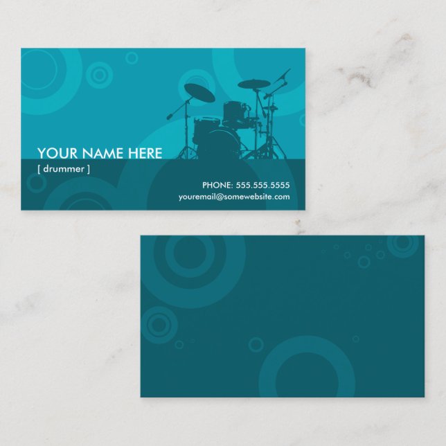 drummer rings business card (Front/Back)
