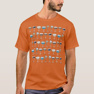 Drummer Snare Drums Percussion Pattern  T-Shirt