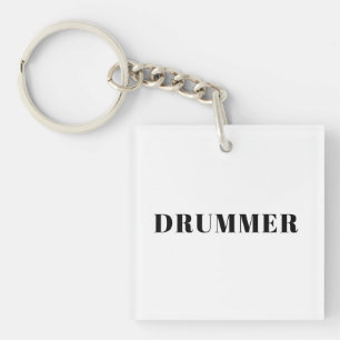 Drummer square key ring