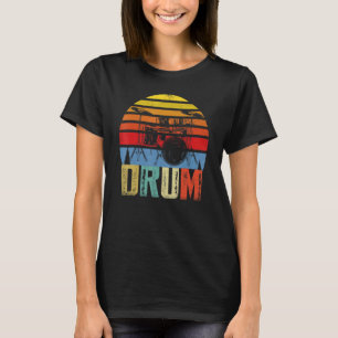 Drummer Vintage Drum Set Drumset Drummers Drumming T-Shirt