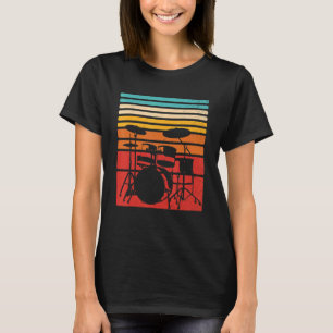 Drummer Vintage Percussion Music Lover Retro Drum  T-Shirt