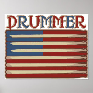 Drummer Vintage Poster