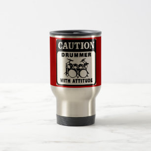 Drummer with Attitude Travel Mug