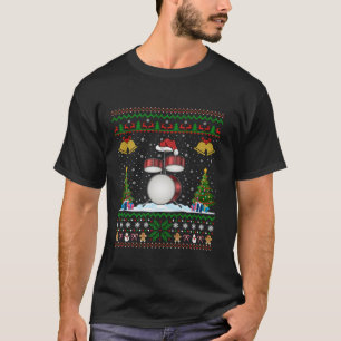 Drummer Xmas Ugly Sweater Musical Drum Christmas P
