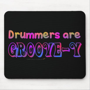 Drummers are Groovey Psychedelic Percussion Mouse Pad