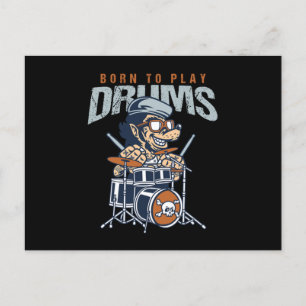 Drummers Drumming Musician Gift Born To Play Drums Postcard