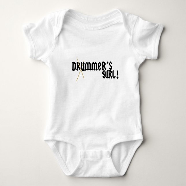Drummer's Girl! Baby Bodysuit (Front)