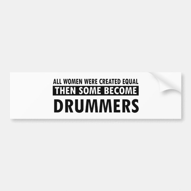Drummers music designs bumper sticker (Front)