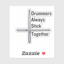 Drummers stick together sticker