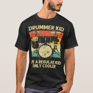 Drumming Art For Boys Girls Kids Drumline Drum Set T-Shirt