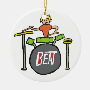 Drumming Ceramic Tree Decoration
