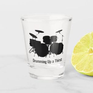 Drumming Drum Set Design Shot Glass
