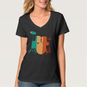 Drumming Drum Set Vintage For Drummer And Percussi T-Shirt