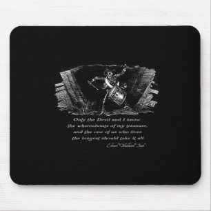 Drumming Pirate Skeleton With Blackbeard Quote Hal Mouse Pad