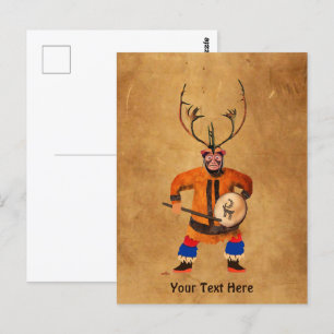 Drumming Shaman Postcard