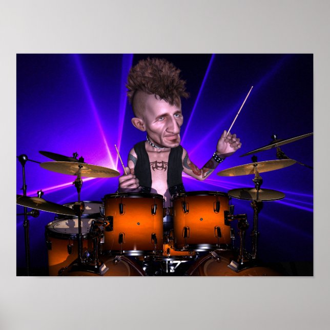 Drumming with the Lasers Poster (Front)