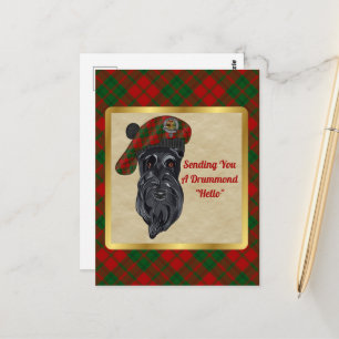 Drummond Clan Badge & Tartan Postcard