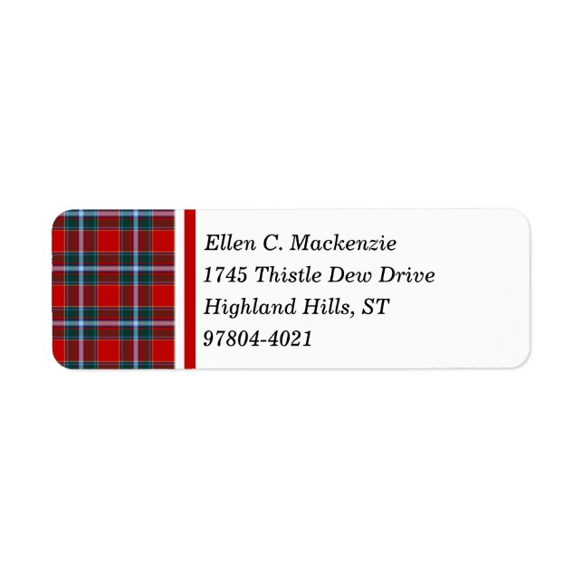 Drummond Clan Bright Red and Sky Blue Tartan (Front)