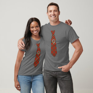 Drummond Scottish Clan Badge & Tartan Necktie  T-Shirt