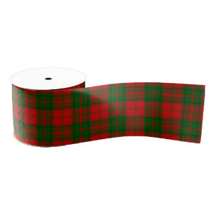 Drummond tartan red green plaid grosgrain ribbon