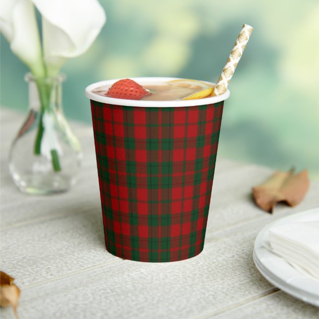 DrummondTartan Plaid Paper Cups (Insitu)