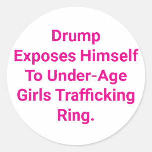 Drump Exposes Himself Hankamer Artjunkhaus Comic Classic Round Sticker