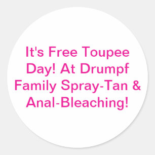 Drumpf Family Spray-Tan Hankamer Artjunkhaus Comic Classic Round Sticker