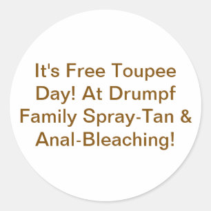 Drumpf Family Spray-Tan Hankamer Artjunkhaus Comic Classic Round Sticker