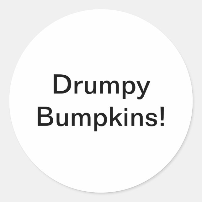 Drumpy Bumpkins Jeff Hankamer Artjunkhaus Comic  Classic Round Sticker (Front)