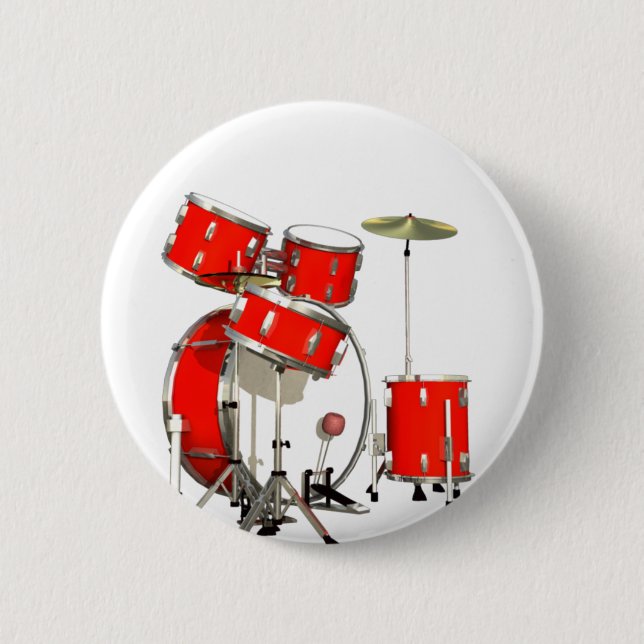 Drums 6 Cm Round Badge (Front)