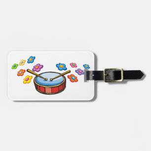 Drums and Flowers Luggage Tag