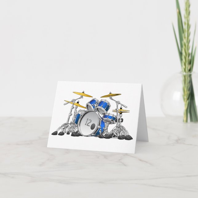 Drums Birthday Card  - 12 (Front)