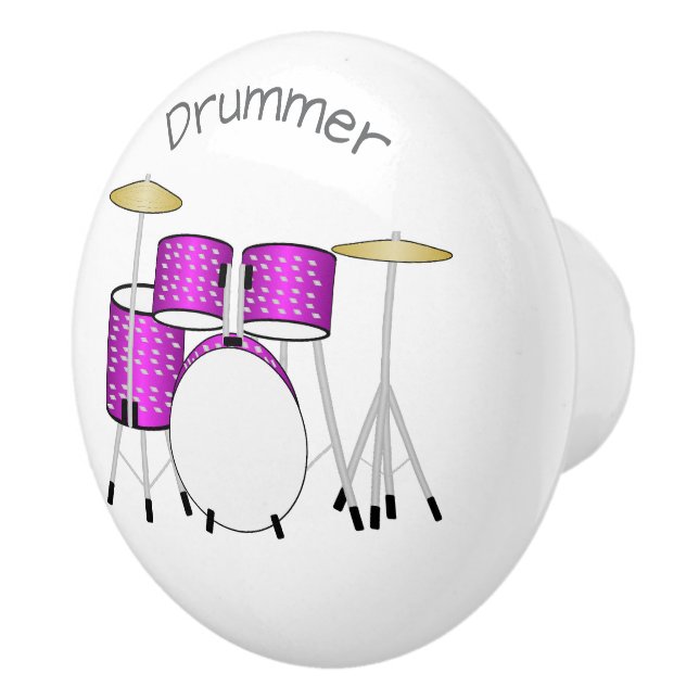 Drums Design Personalised Ceramic Knob (Right)