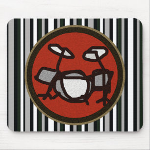 drums, drummer's mouse pad