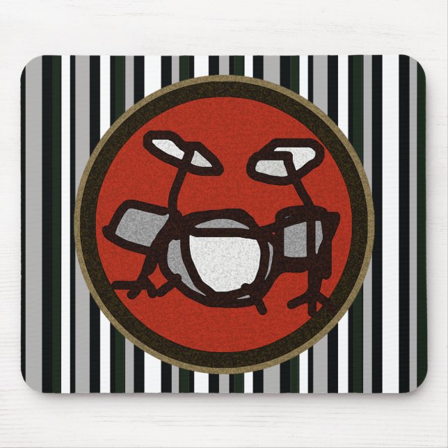 drums, drummer's mouse pad (Front)